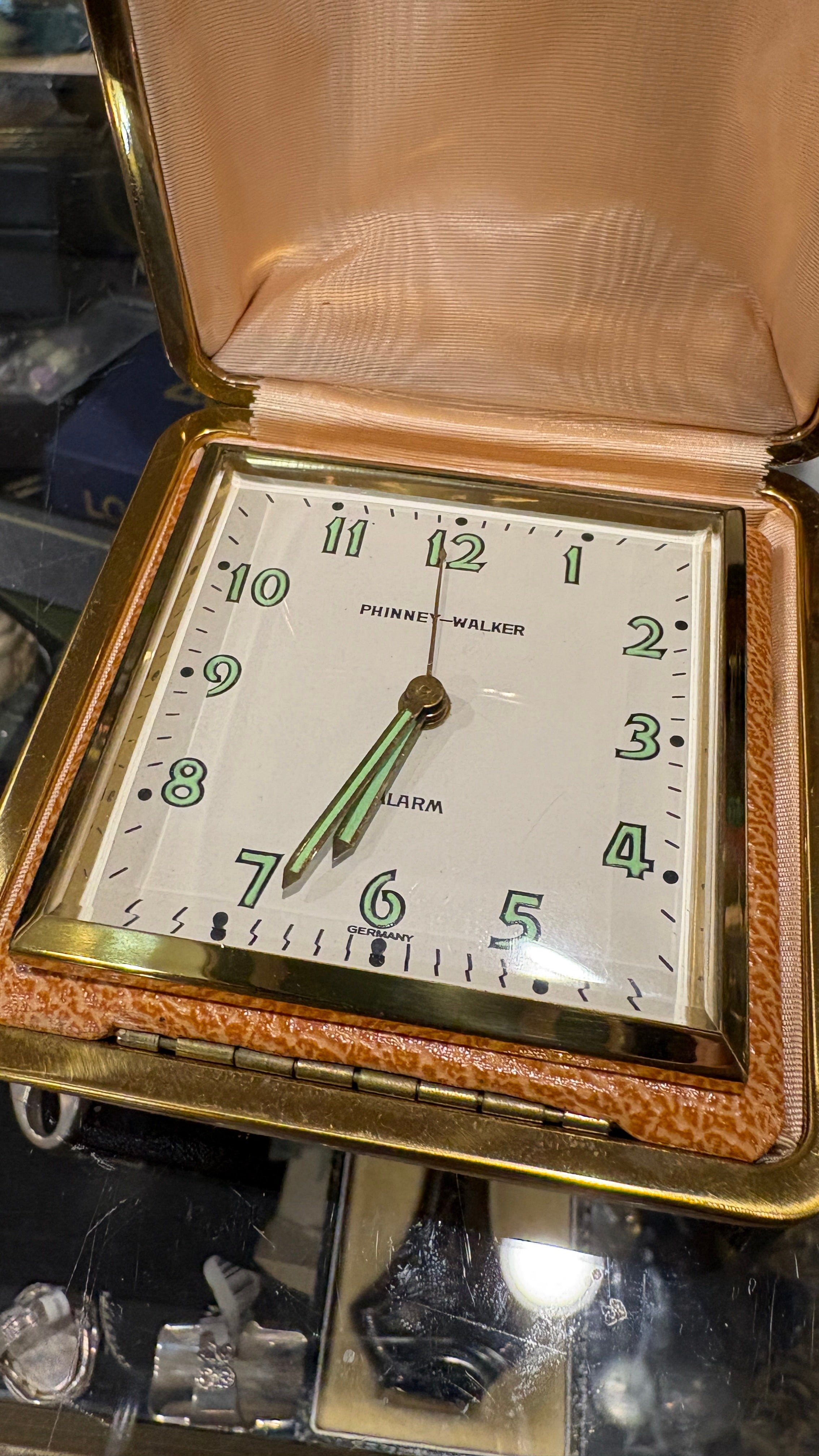 Phinney-Walker German Travel Alarm Clock | Time's Tin Cup Vintage