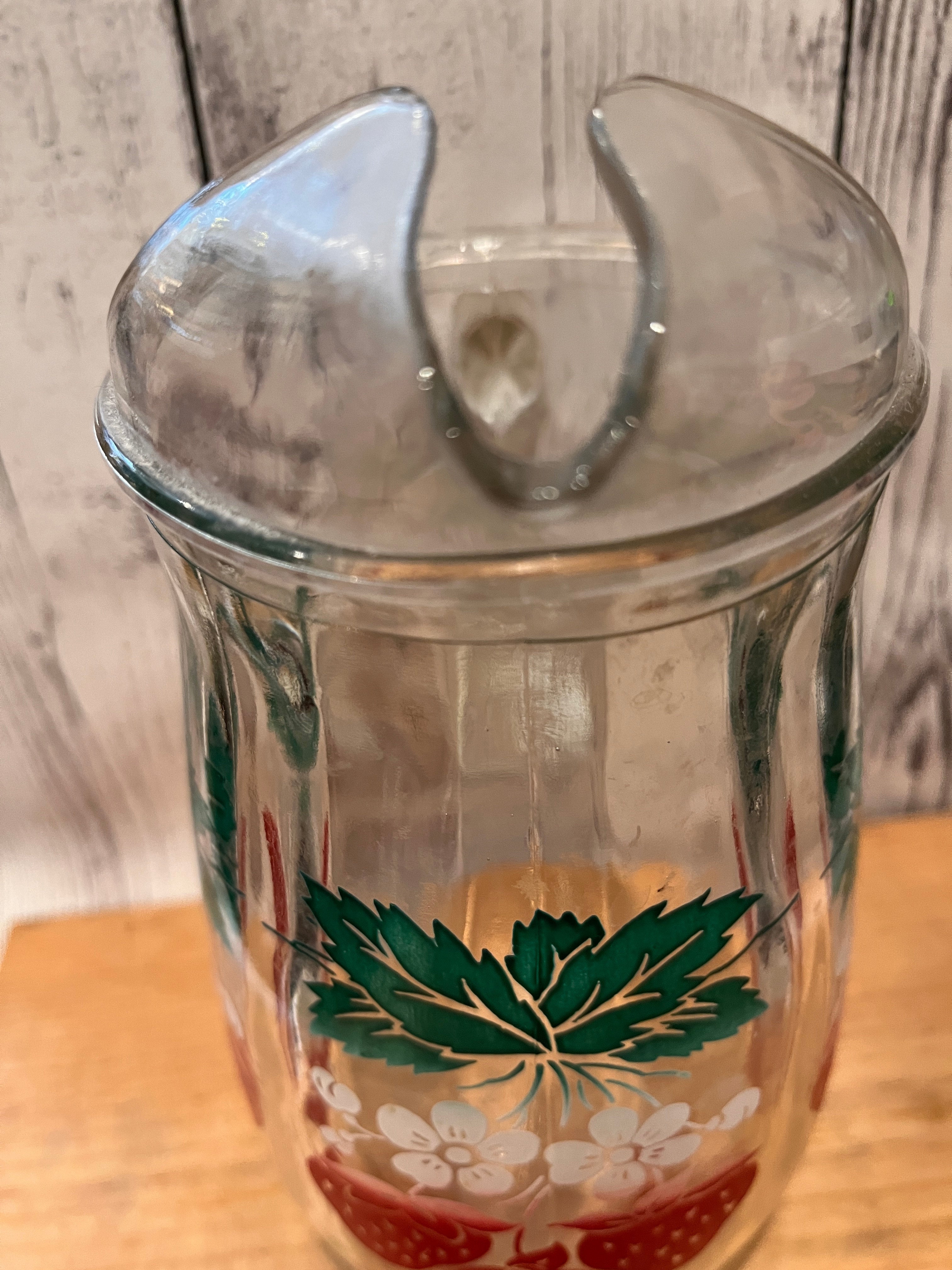 Strawberry Water Pitcher c.1950 | Time's Tin Cup Vintage
