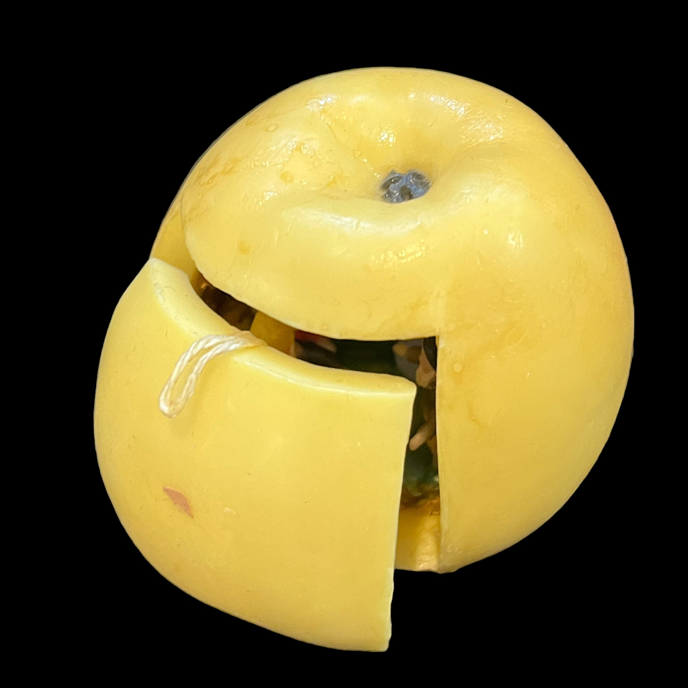 Antique Carved Wax Snow White Diorama Apple - Wax | Time's Tin Cup