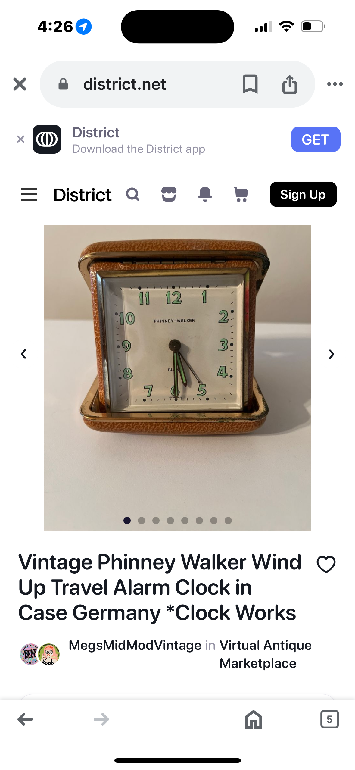 Phinney-Walker German Travel Alarm Clock | Time's Tin Cup Vintage